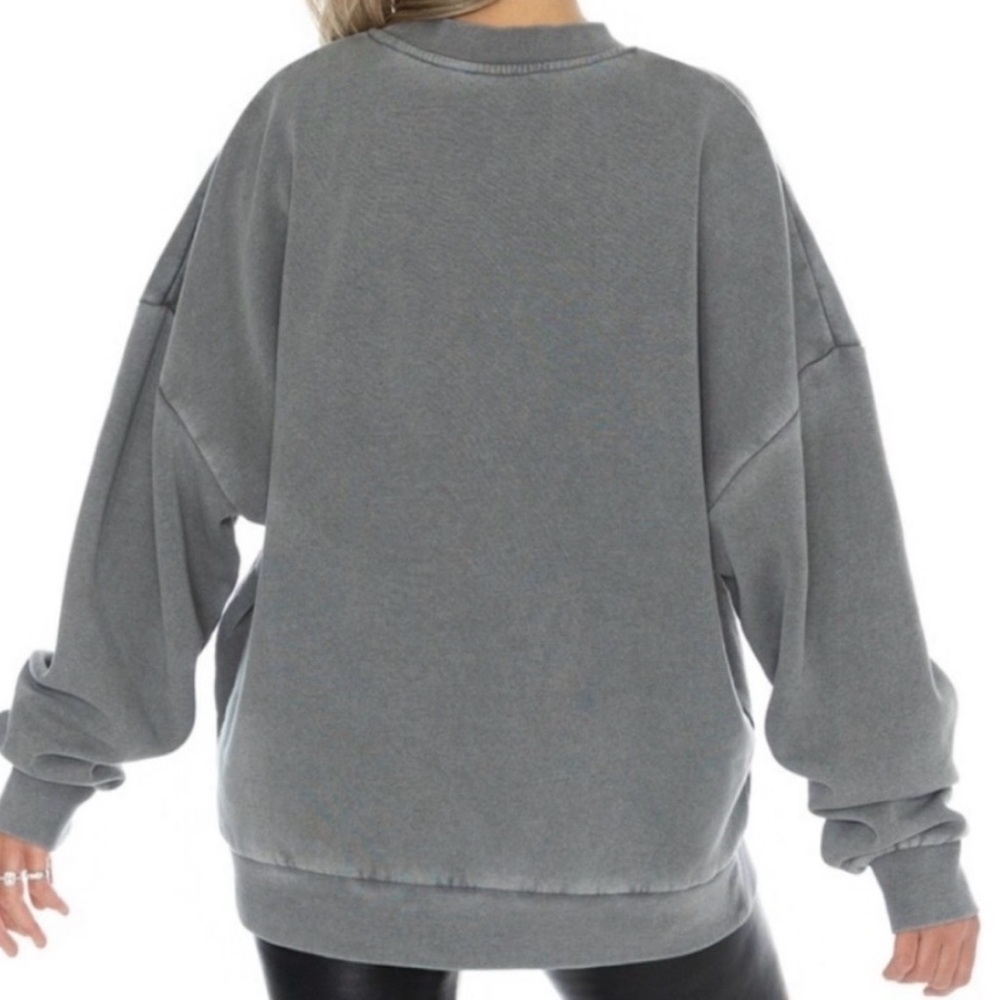 San Francisco 49ers NFL Game Couture Gray Oversized Sweatshirt Size XXL - Picture 3 of 4